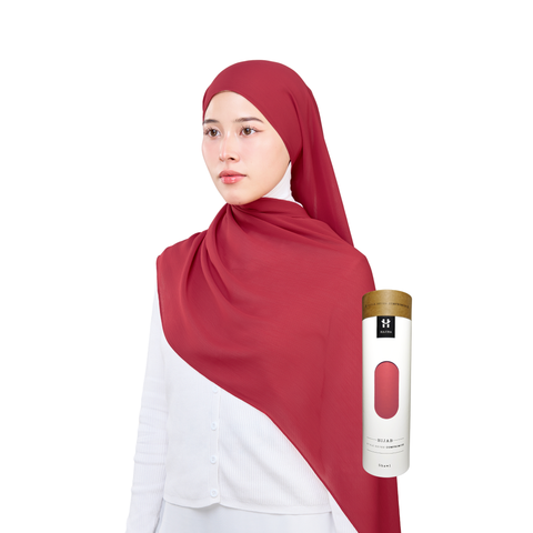 Aaliya Crinkle Hijab - Persian Plum