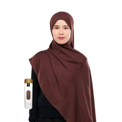 Ayra Everyday Cotton Hijab - Black Cherry