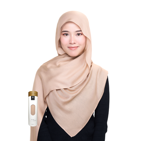Ayra Everyday Cotton Hijab - Rice Cracker