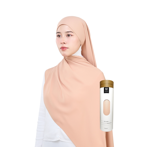 Hayaa Chiffon Hijab - Creamy Peach