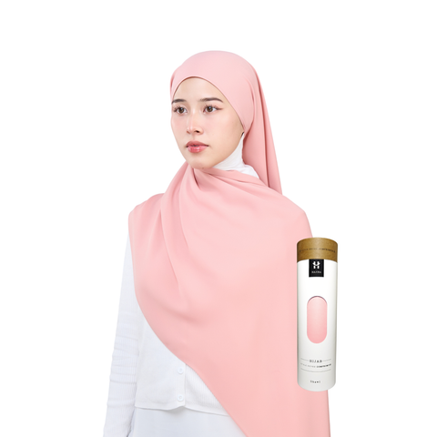 Hayaa Chiffon Hijab - Smoky Pink