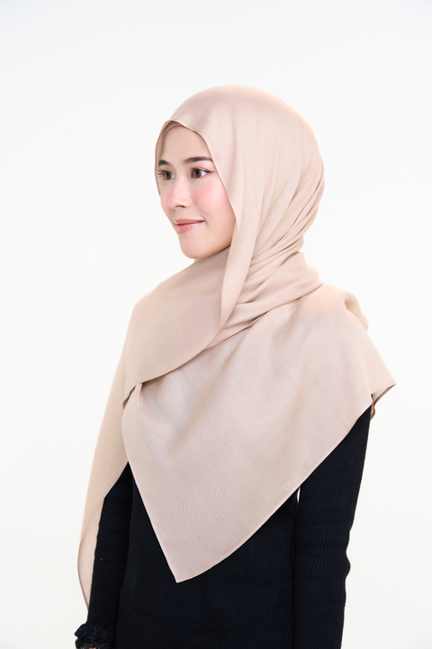 Ayra Everyday Cotton Hijab - Rice Crackers