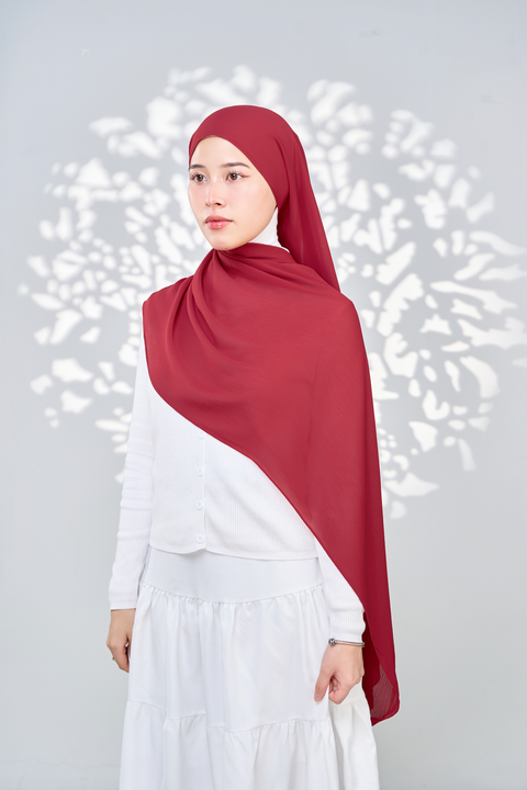 Aaliya Crinkle Hijab - Persian Plum