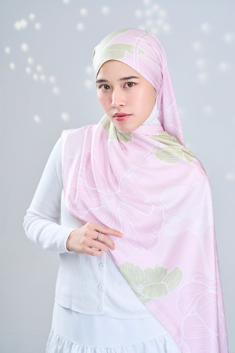 Echanteur Satin Hijab - Rosa [Upgraded Colour]