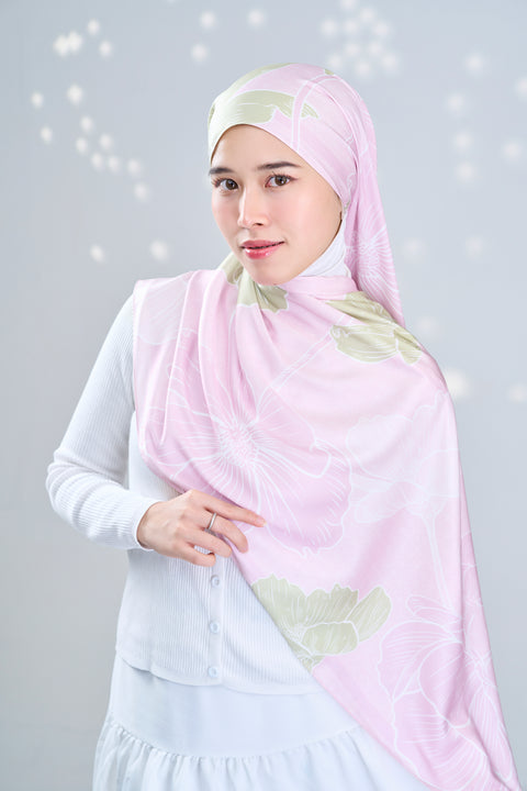 Echanteur Satin Hijab - Rosa [Upgraded Colour]