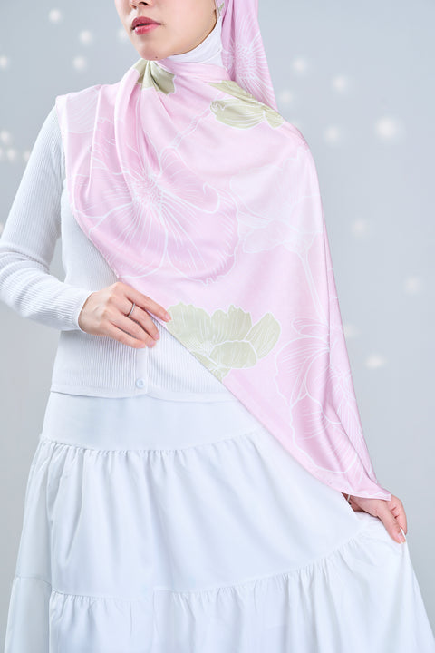 Echanteur Satin Hijab - Rosa [Upgraded Colour]