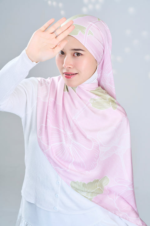 Echanteur Satin Hijab - Rosa [Upgraded Colour]