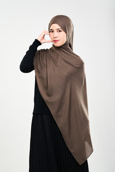 Ayra Everyday Cotton Hijab - Caribou [NEW COLOR]