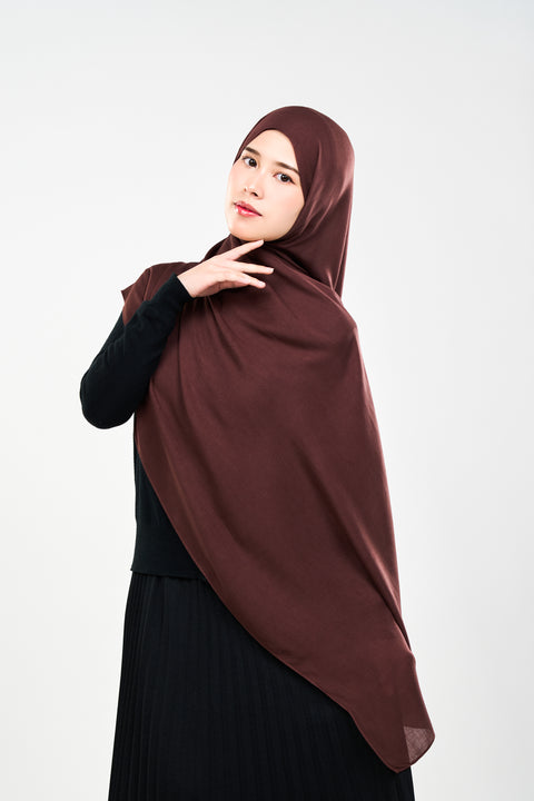 Ayra Everyday Cotton Hijab - Black Cherry [NEW COLOR]