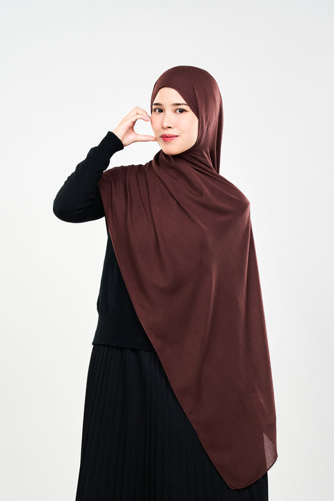 Ayra Everyday Cotton Hijab - Black Cherry [NEW COLOR]