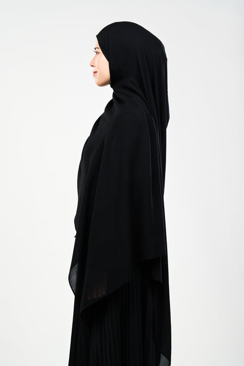 Ayra Everyday Cotton Hijab - Chaos Black