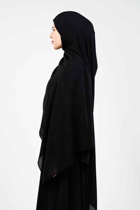 Ayra Everyday Cotton Hijab - Chaos Black [NEW COLOR]