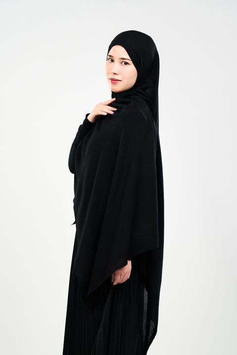 Ayra Everyday Cotton Hijab - Chaos Black