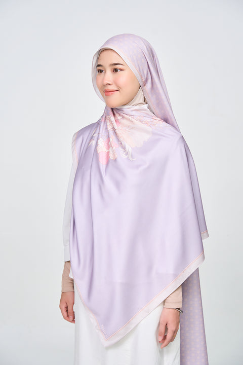 Yumna Satin Hijab - Laylock