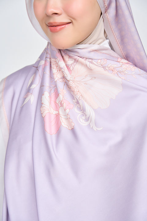 Yumna Satin Hijab - Laylock