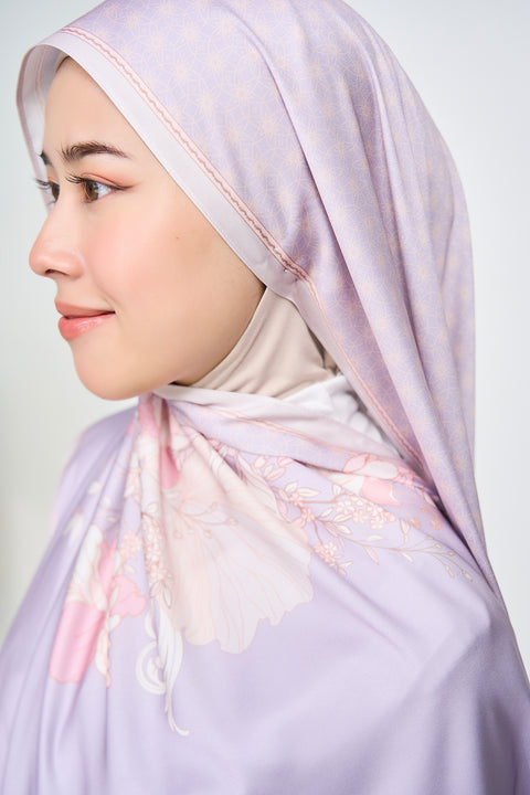 Yumna Satin Hijab - Laylock