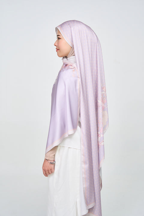 Yumna Satin Hijab - Laylock