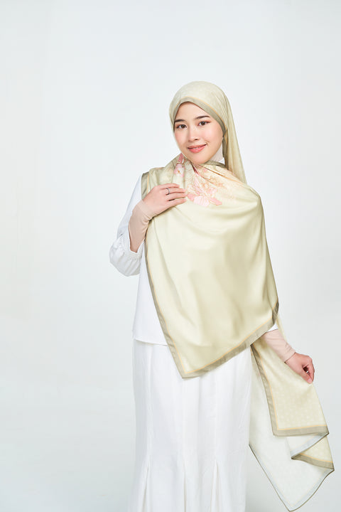 Yumna Satin Hijab - Beach Dune