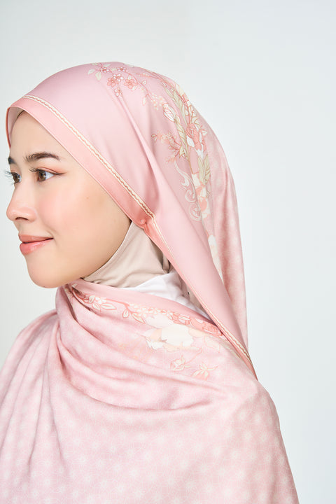 Yumna Satin Hijab - Raffia Cream