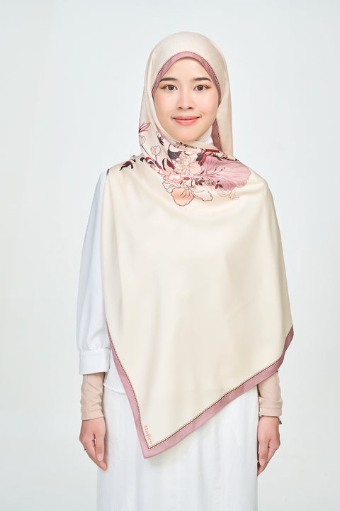 Yumna Satin Hijab - Fireplace Glow