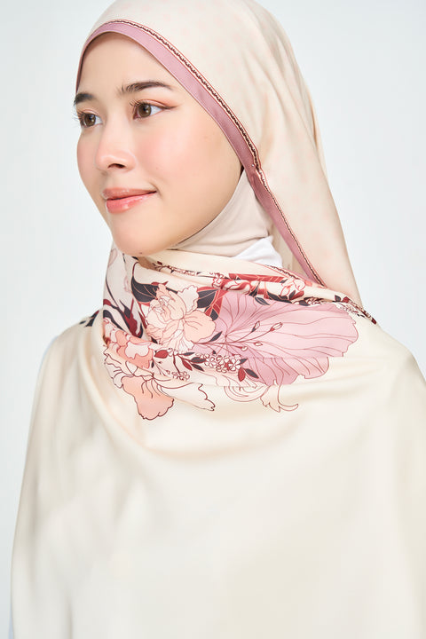 Yumna Satin Hijab - Fireplace Glow