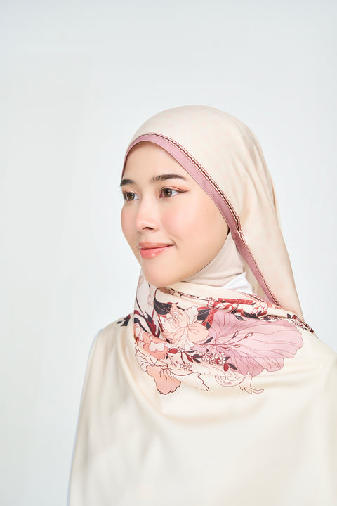 Yumna Satin Hijab - Fireplace Glow