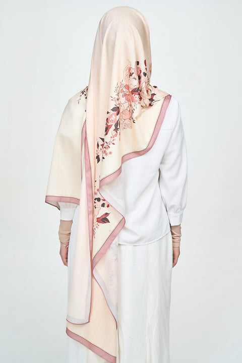 Yumna Satin Hijab - Fireplace Glow