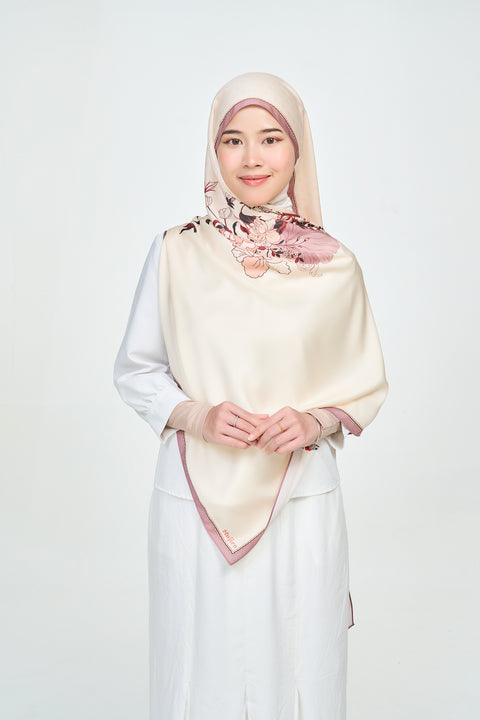 Yumna Satin Hijab - Fireplace Glow