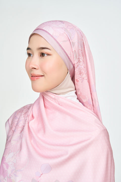 Nuhaa Satin Hijab - Pink Dust