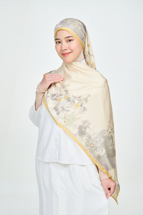 Nuhaa Satin Hijab - Rainforest Dew