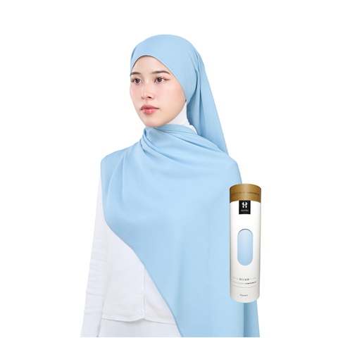 Aaliya Crinkle Hijab - Chambre Blue