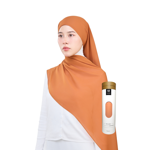 Aaliya Crinkle Hijab - Russet