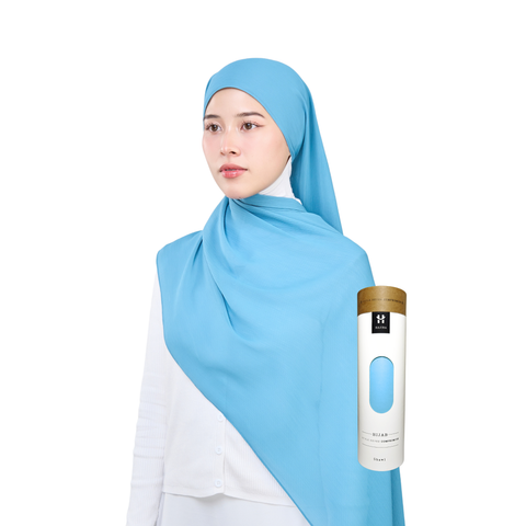 Aaliya Crinkle Hijab - Lichen Blue