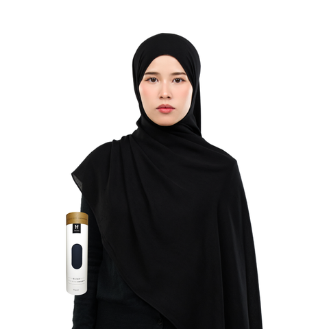 Ayra Everyday Cotton Hijab - Chaos Black