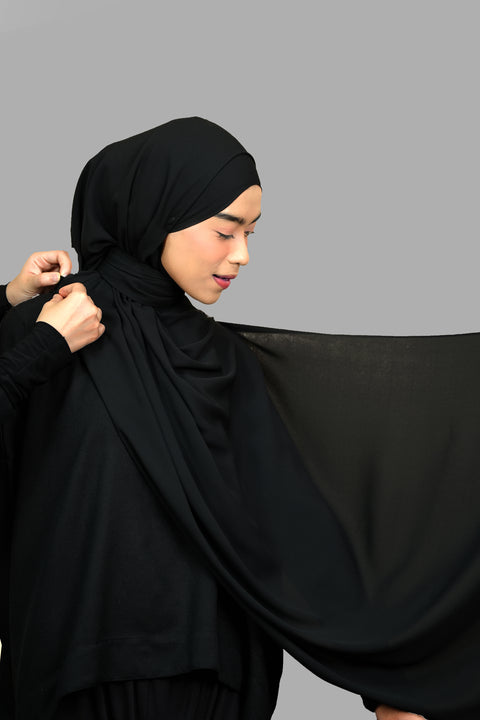 Rectangular Scarf: Ordinary in Black