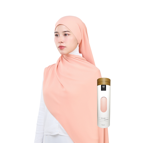 Hayaa Chiffon Hijab - Salmon Run