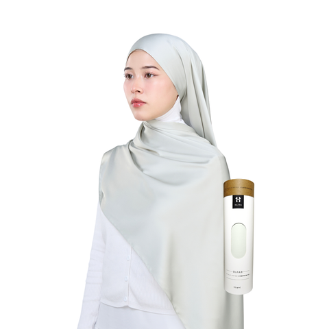 Inaya Satin Hijab - Whisper Grey