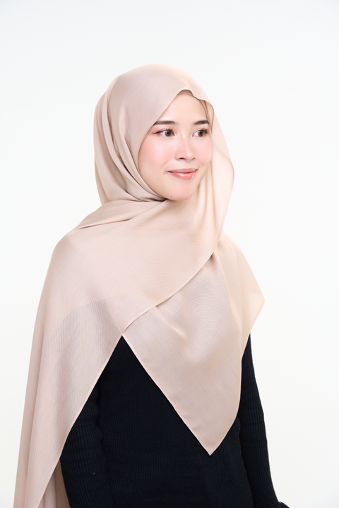 Ayra Everyday Cotton Hijab - Rice Crackers