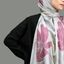 PREMIUM Hajira Scarf Bloom Alabaster Rectangular Prints Satin FREE Charm & Box